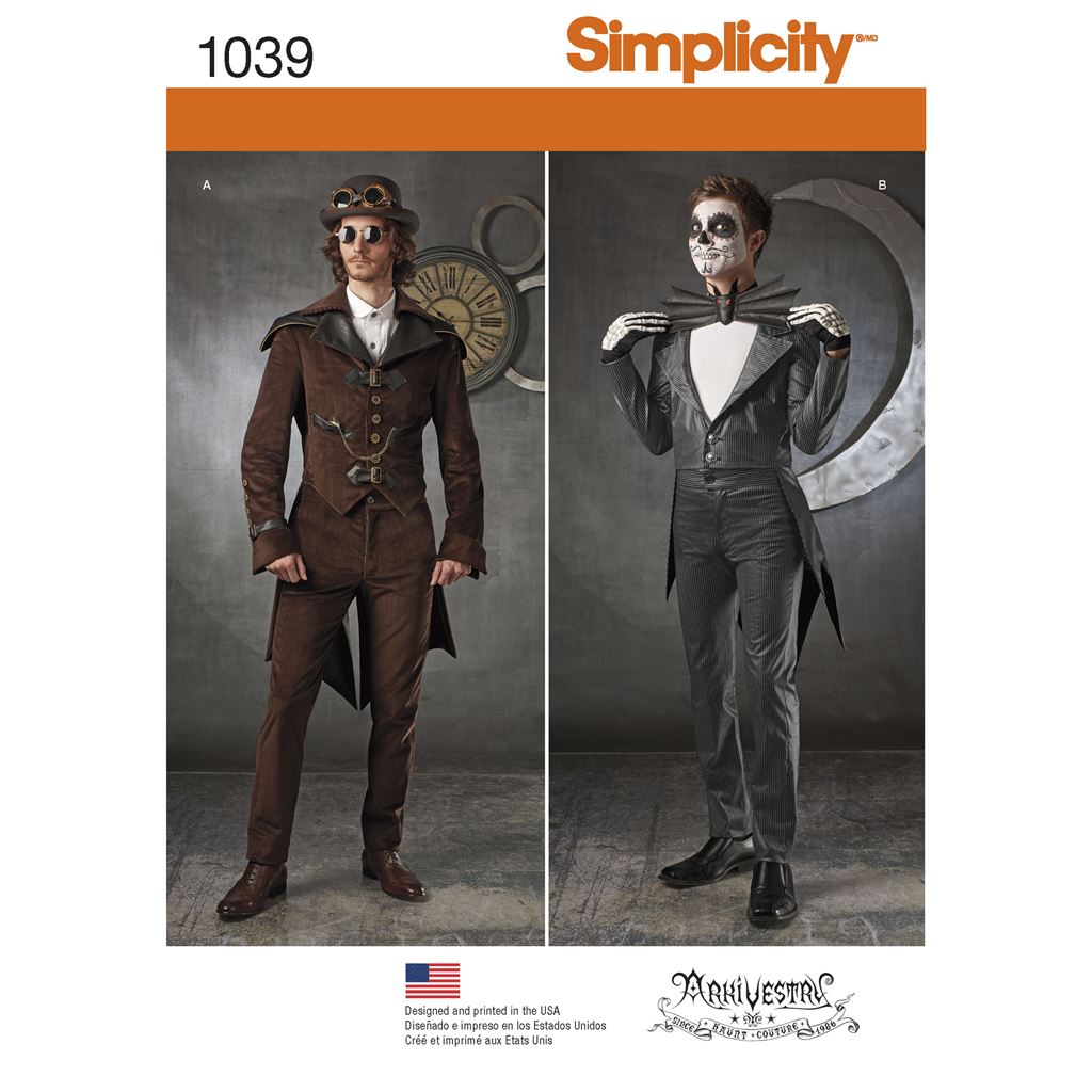 Simplicity Pattern 1039 Mens Cosplay Costumes Image 1 From Patternsandplains.com