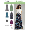 Simplicity Pattern 1069 Women's Wide Leg Trousers or Shorts & Skirts i ...
