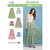 Simplicity Pattern 1110 Womens Tiered Skirt with Length Variations Image 1 From Patternsandplains.com
