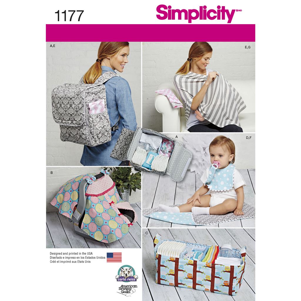 Simplicity Pattern 1177 Accessories for Babies Image 1 From Patternsandplains.com