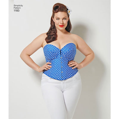 Simplicity Pattern 1183 Women's and Plus Size Corsets - Patterns and Plains