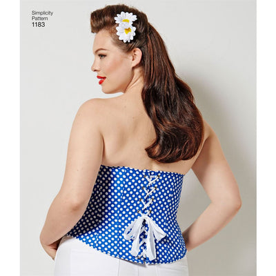 Simplicity Pattern 1183 Womens and Plus Size Corsets Image 1 From Patternsandplains.com