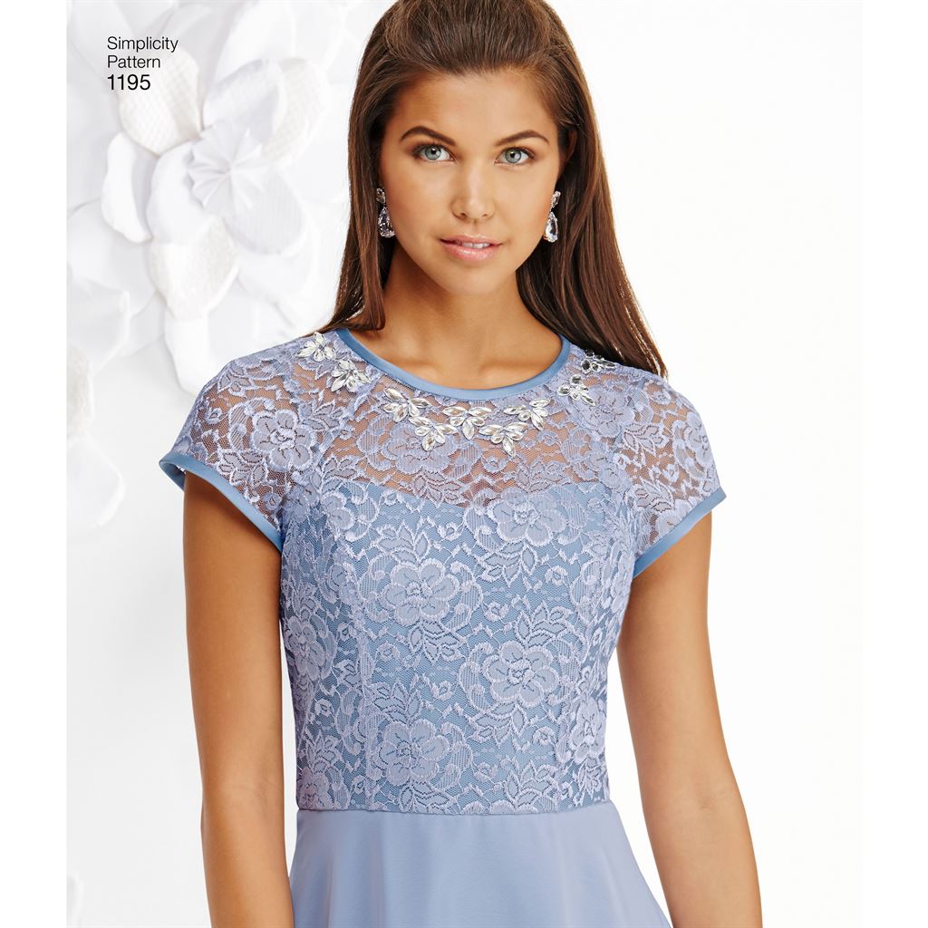 Simplicity Pattern 1195 Womens and Petite Special Occasion Dress Image 1 From Patternsandplains.com