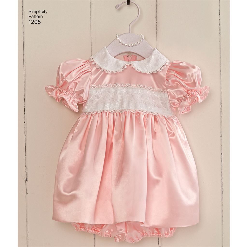Simplicity Pattern 1205 Babies Dress and Panties Image 1 From Patternsandplains.com