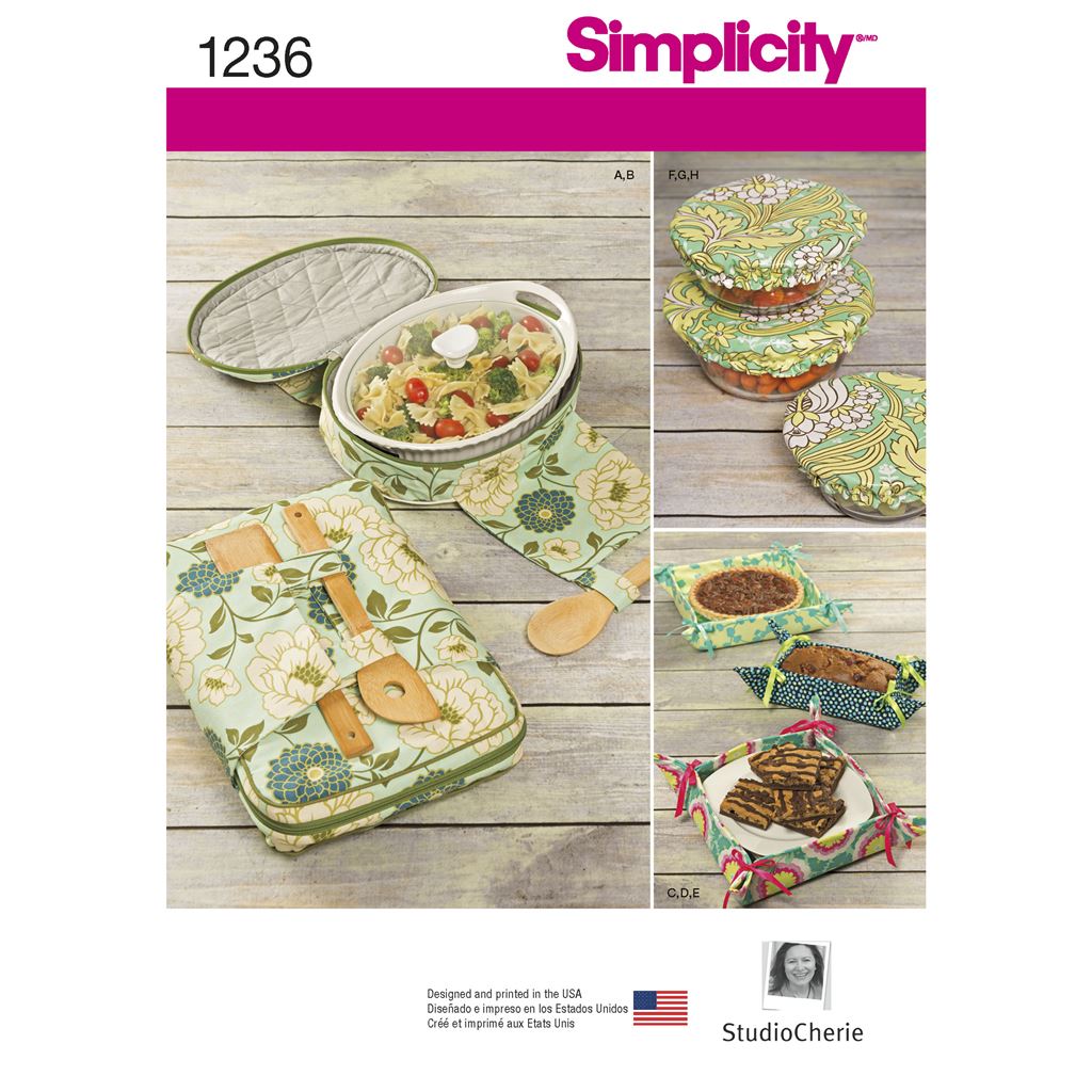 Simplicity Pattern 1236 Casserole Carriers Gifting Baskets and Bowl Covers Image 1 From Patternsandplains.com