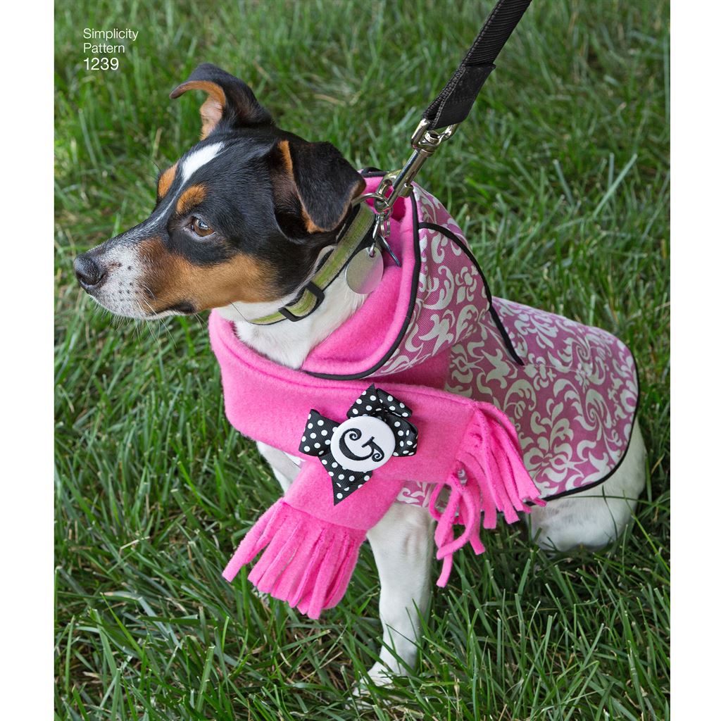 Simplicity Pattern 1239 Dog Coats in Three Sizes Image 1 From Patternsandplains.com