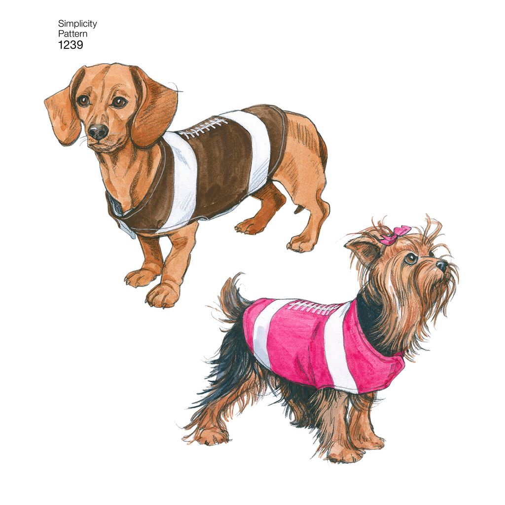 Simplicity Pattern 1239 Dog Coats in Three Sizes Image 1 From Patternsandplains.com