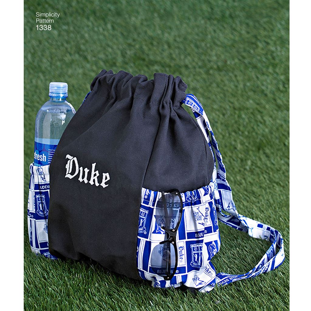 Simplicity Pattern 1338 Tote Bags in Three Sizes Backpack and Coin Purse Image 1 From Patternsandplains.com