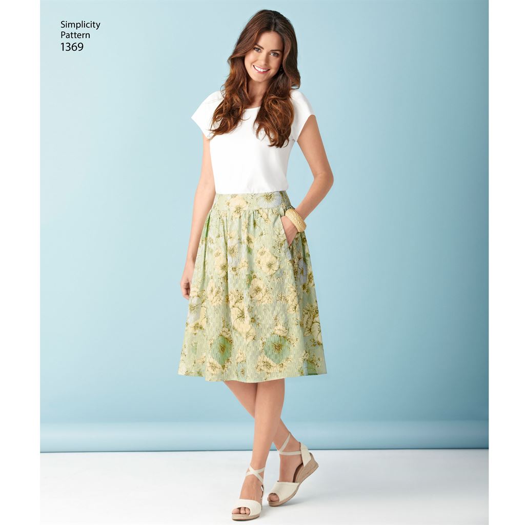 Simplicity Pattern 1369 Womens Skirts in Three Lengths Image 1 From Patternsandplains.com