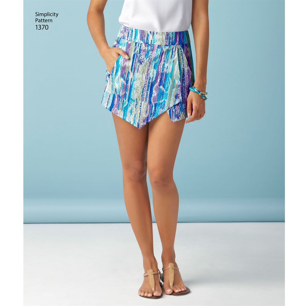 Simplicity Pattern 1370 Womens Shorts Skort and Skirt Image 1 From Patternsandplains.com