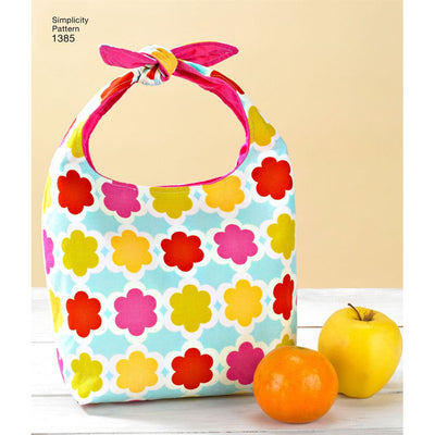 Simplicity Pattern 1385 Art Caddies Lunch Bags and Snack Bag Image 1 From Patternsandplains.com