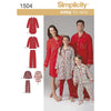 Simplicity Pattern 1504 Childs Teens and Adults Loungewear Image 1 From Patternsandplains.com