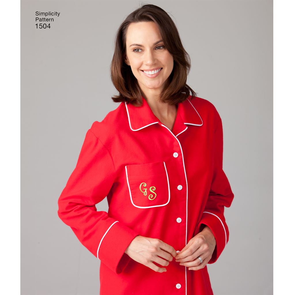 Simplicity Pattern 1504 Childs Teens and Adults Loungewear Image 1 From Patternsandplains.com