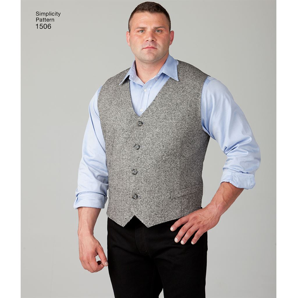 Sewing Pattern Big And Tall Waistcoat Simplicity Pattern 1506
