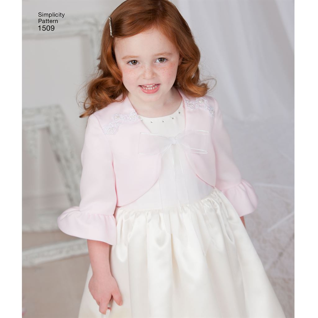 Simplicity Pattern 1509 Childs Vest Bolero and Bow Tie Image 1 From Patternsandplains.com