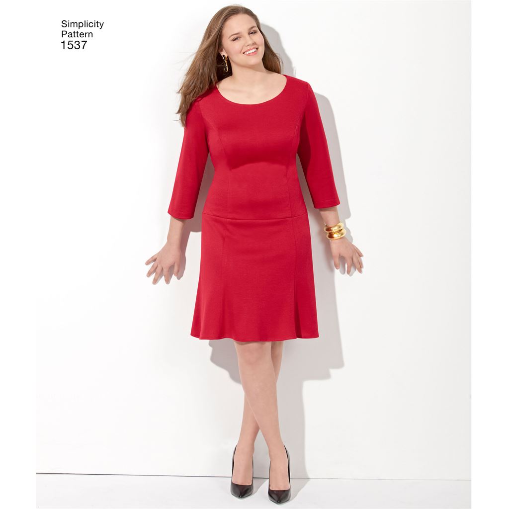 Simplicity Pattern 1537 Womens and Plus Size Amazing Fit Dress Image 1 From Patternsandplains.com
