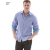 Simplicity Pattern 1544 Mens Shirt with Fabric Variations Image 1 From Patternsandplains.com