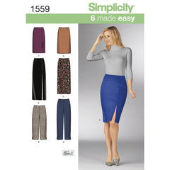 Slim Pants, Capris and Skirt Sewing Patterns for Misses Women Size 16 18 20  22, Six Bottoms Made Easy Karen Z Simplicity 5259 -  Canada