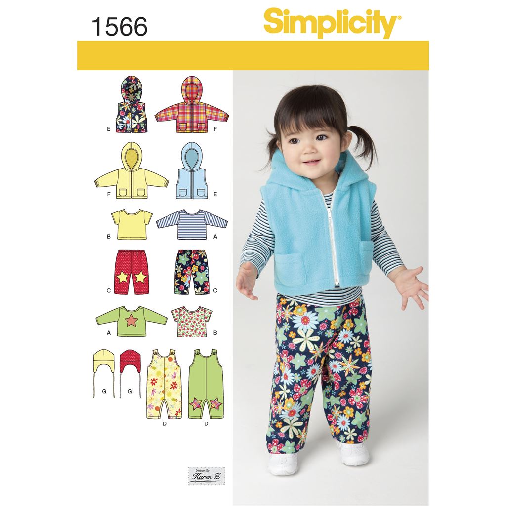 Simplicity Pattern 1566 Babies Separates Image 1 From Patternsandplains.com