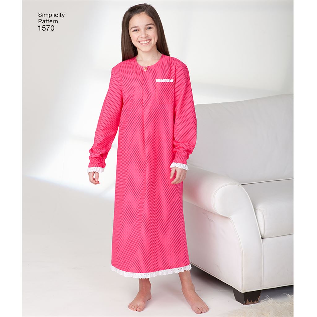 Simplicity Pattern 1570 Childs Girls and Boys Loungewear Image 1 From Patternsandplains.com