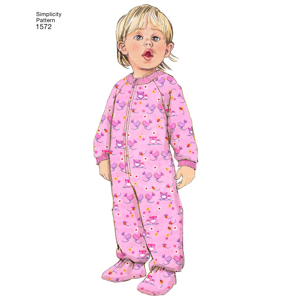 Simplicity Pattern 1572 Toddlers and Childs Sleepwear and Robe Image 1 From Patternsandplains.com