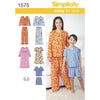 Simplicity Pattern 1575 Childs Girls and Boys Loungewear Image 1 From Patternsandplains.com