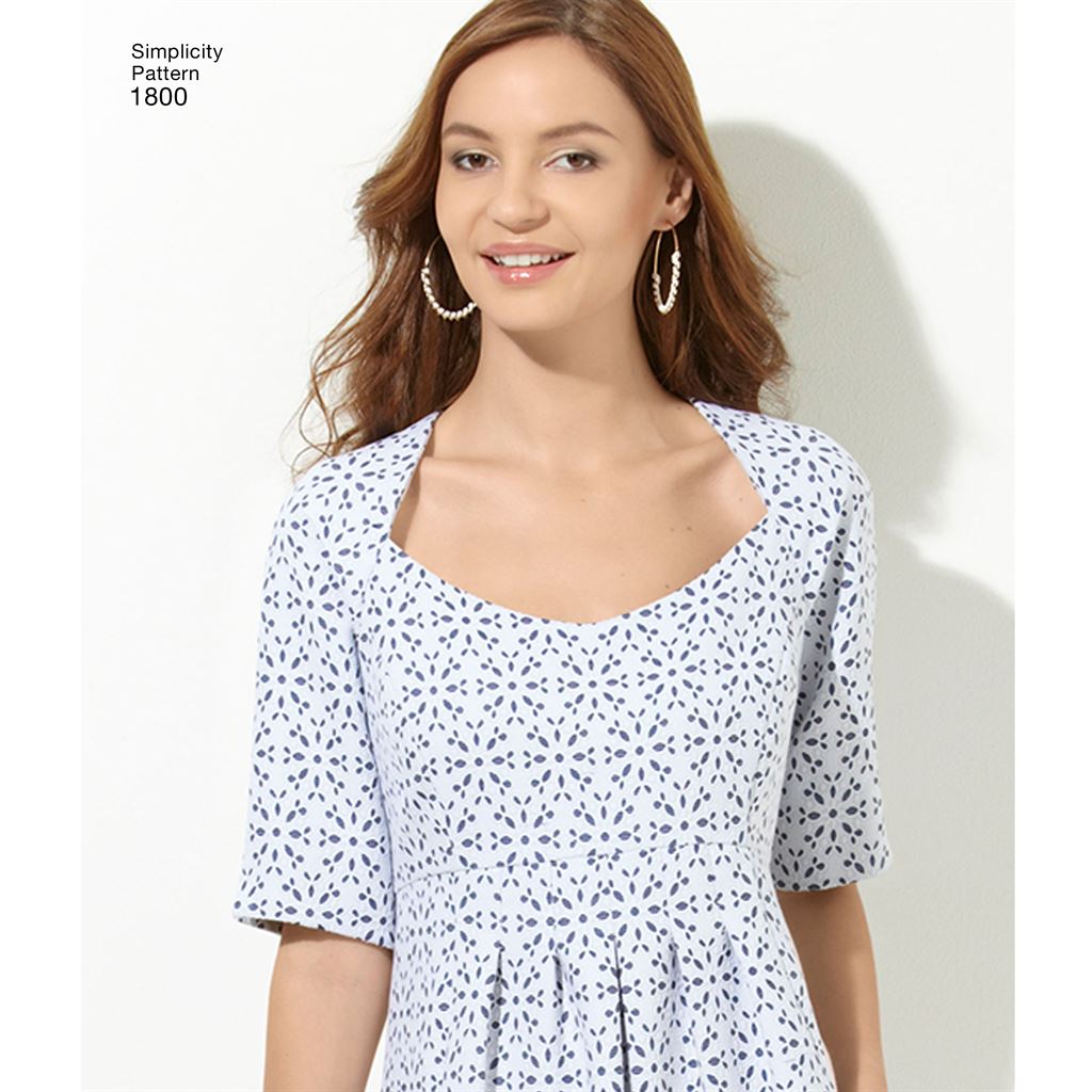Simplicity Pattern 1800 Womens and Plus Size Amazing Fit Dresses Image 1 From Patternsandplains.com