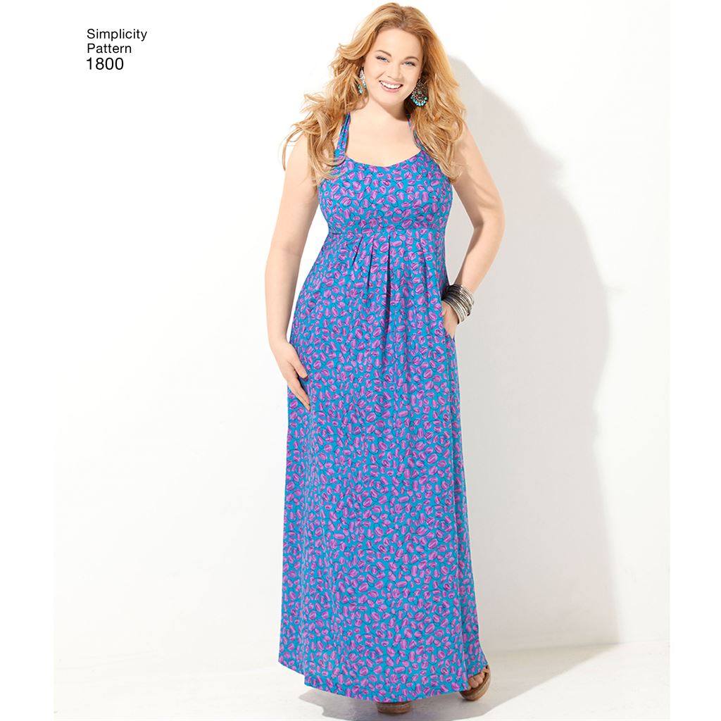 Simplicity Pattern 1800 Womens and Plus Size Amazing Fit Dresses Image 1 From Patternsandplains.com
