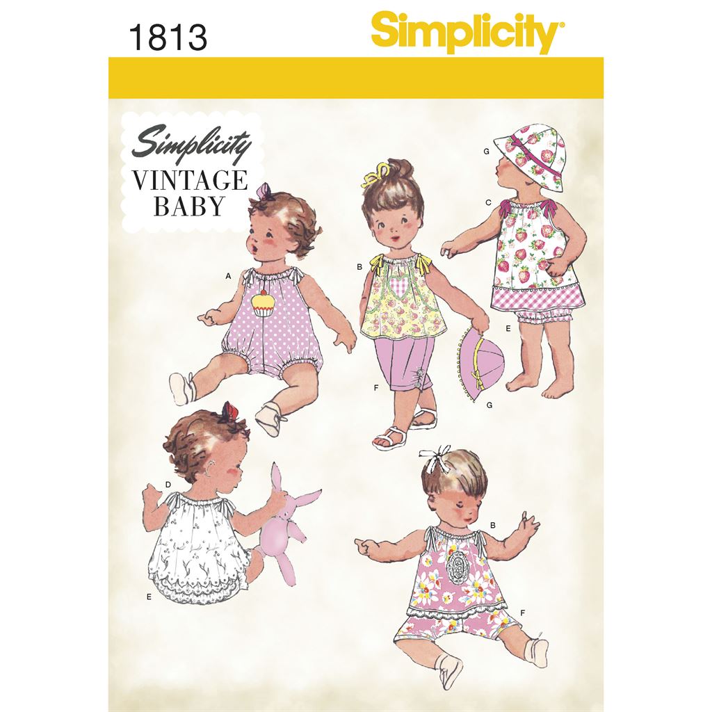 Simplicity Pattern 1813 Babies Dress and Separates Image 1 From Patternsandplains.com
