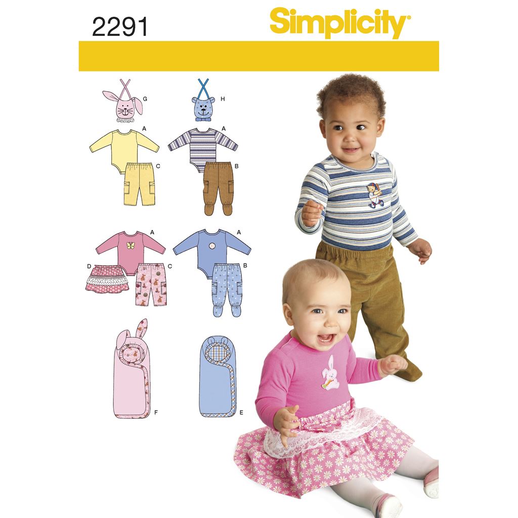 Simplicity Pattern 2291 Babies Separates Image 1 From Patternsandplains.com