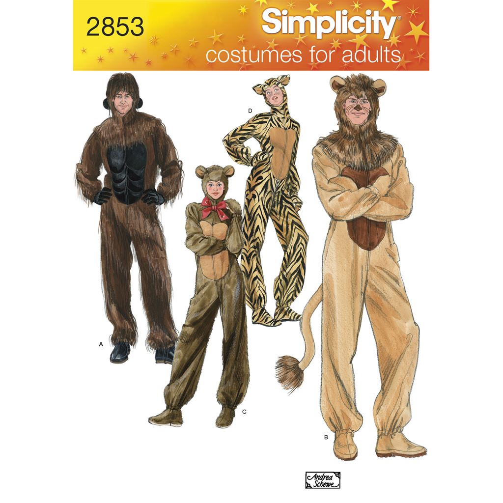 Simplicity Pattern 2853 Adult Costumes Image 1 From Patternsandplains.com