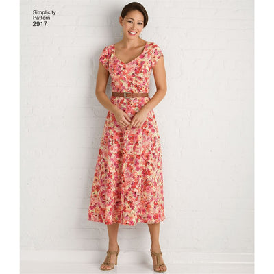Simplicity Pattern 2917 Womens and Plus Size Dresses Image 1 From Patternsandplains.com