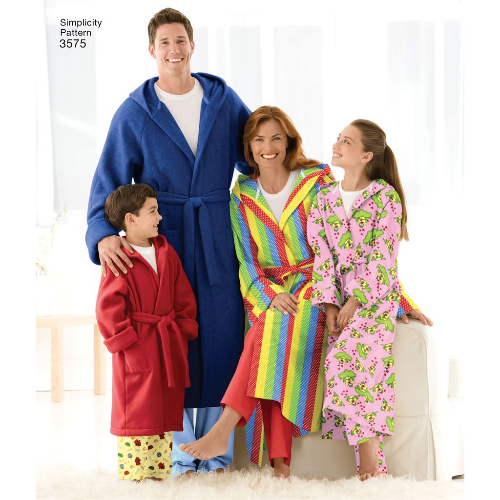 Simplicity Pattern 3575 Womens Men Child Sleepwear Image 1 From Patternsandplains.com