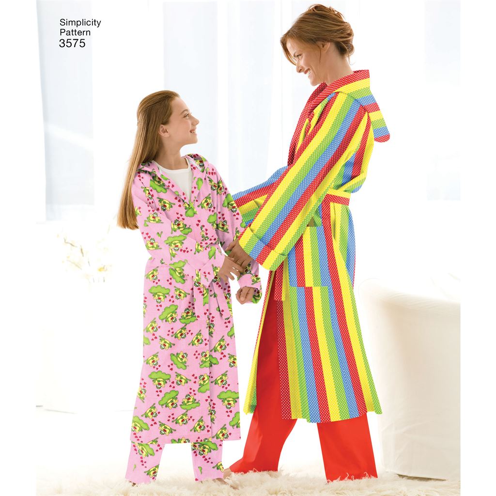 Simplicity Pattern 3575 Womens Men Child Sleepwear Image 1 From Patternsandplains.com