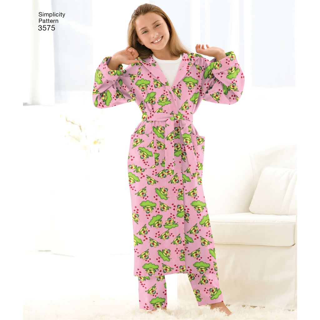 Simplicity Pattern 3575 Womens Men Child Sleepwear Image 1 From Patternsandplains.com