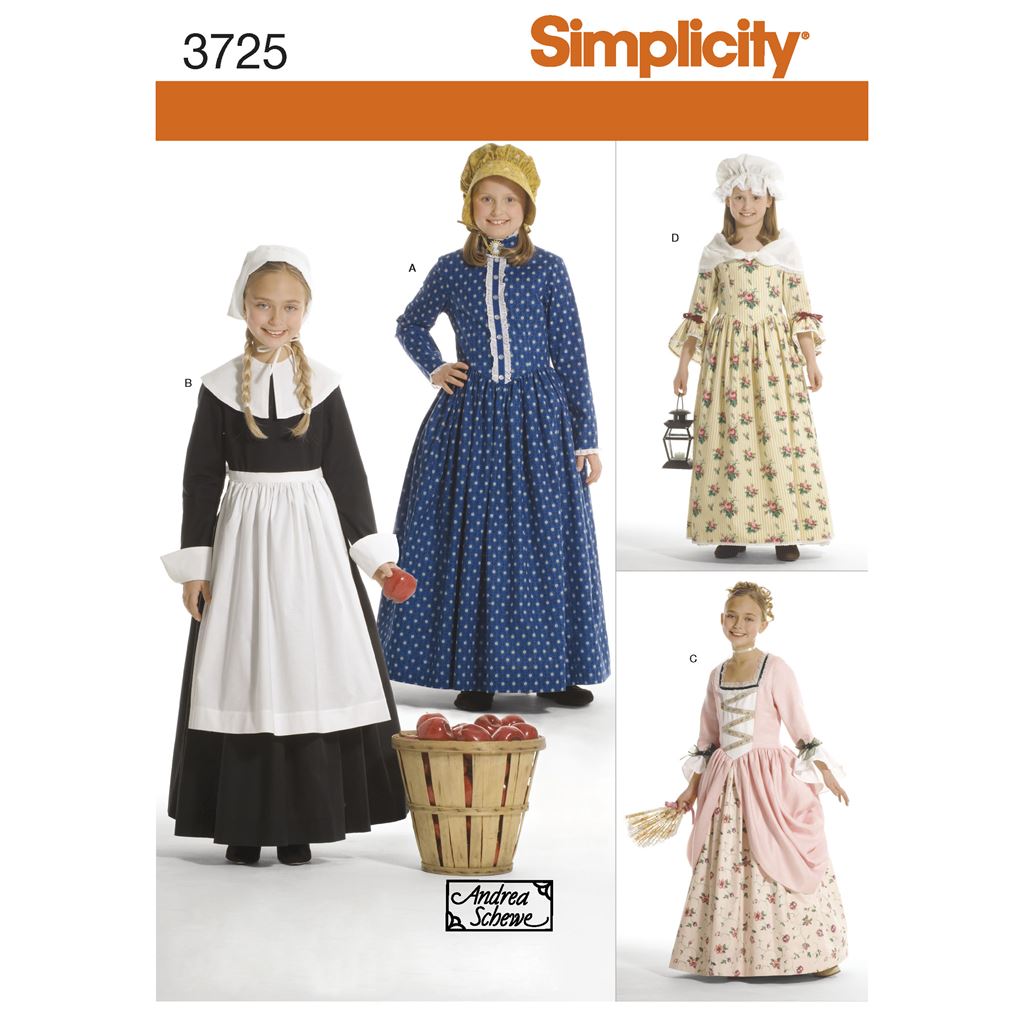 Simplicity Pattern 3725 Child and Girl Costumes Image 1 From Patternsandplains.com