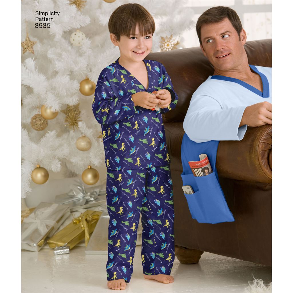 Simplicity Pattern 3935 Womens Men Child Sleepwear Image 1 From Patternsandplains.com