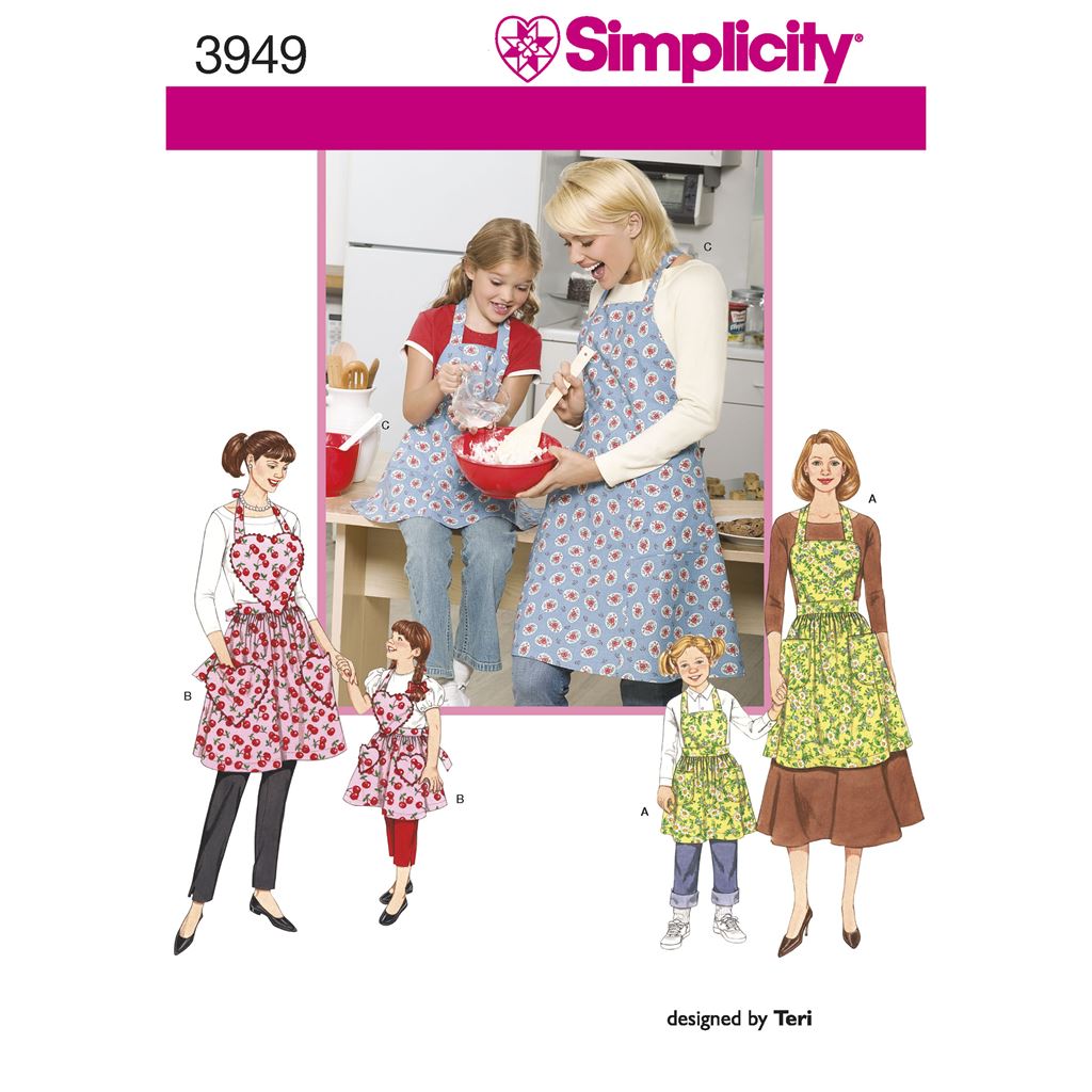 Simplicity Pattern 3949 Aprons Image 1 From Patternsandplains.com