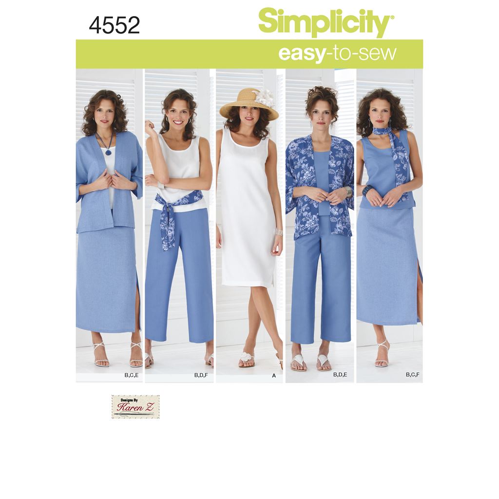 Simplicity Pattern 4552 Womens and Plus Size Smart and Casual Wear Image 1 From Patternsandplains.com