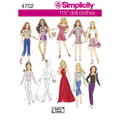 Simplicity Pattern 4702 Doll Clothes Image 1 From Patternsandplains.com