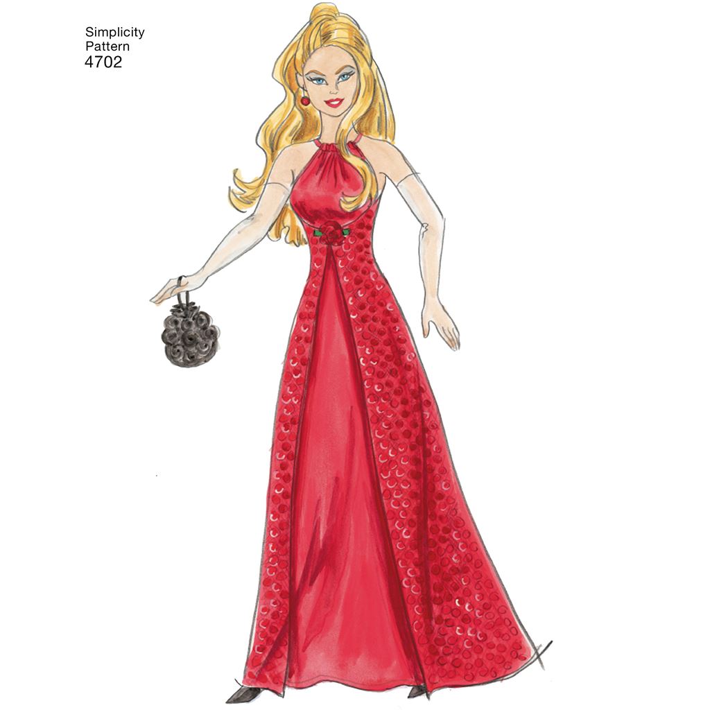 Simplicity Pattern 4702 Doll Clothes Image 1 From Patternsandplains.com