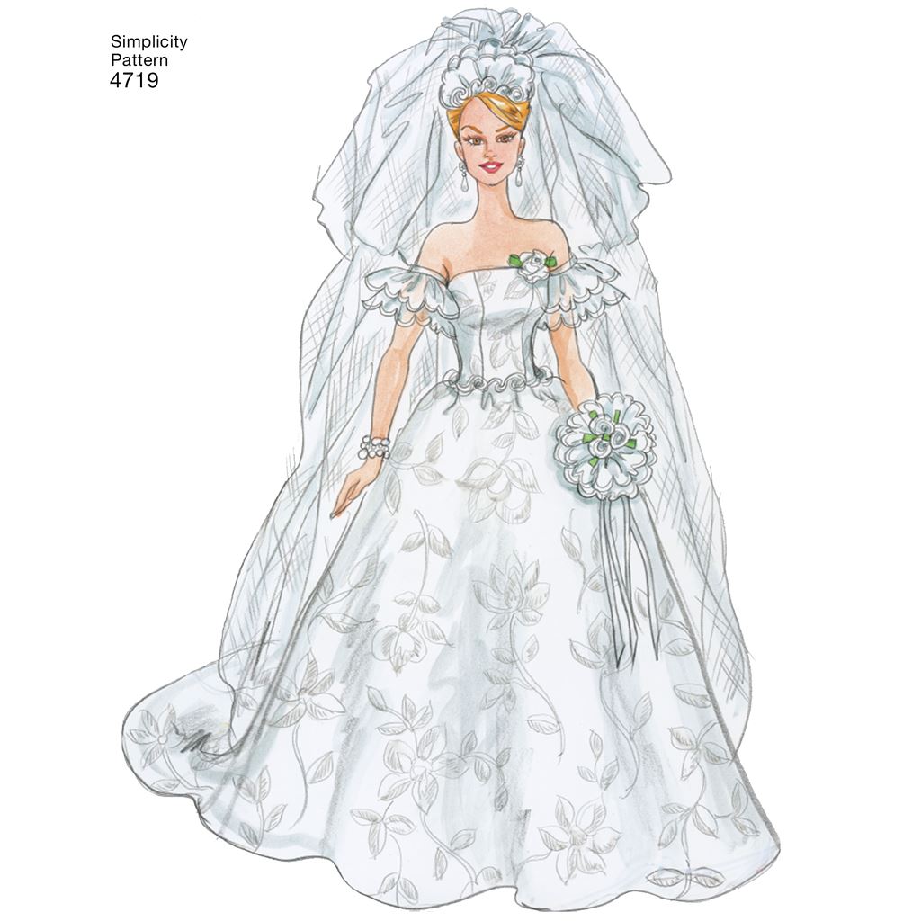 Simplicity Pattern 4719 Doll Clothes Image 1 From Patternsandplains.com