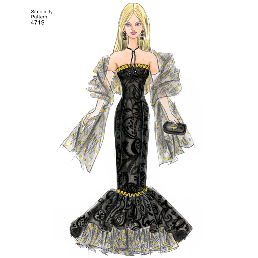 Simplicity Pattern 4719 Doll Clothes Image 1 From Patternsandplains.com