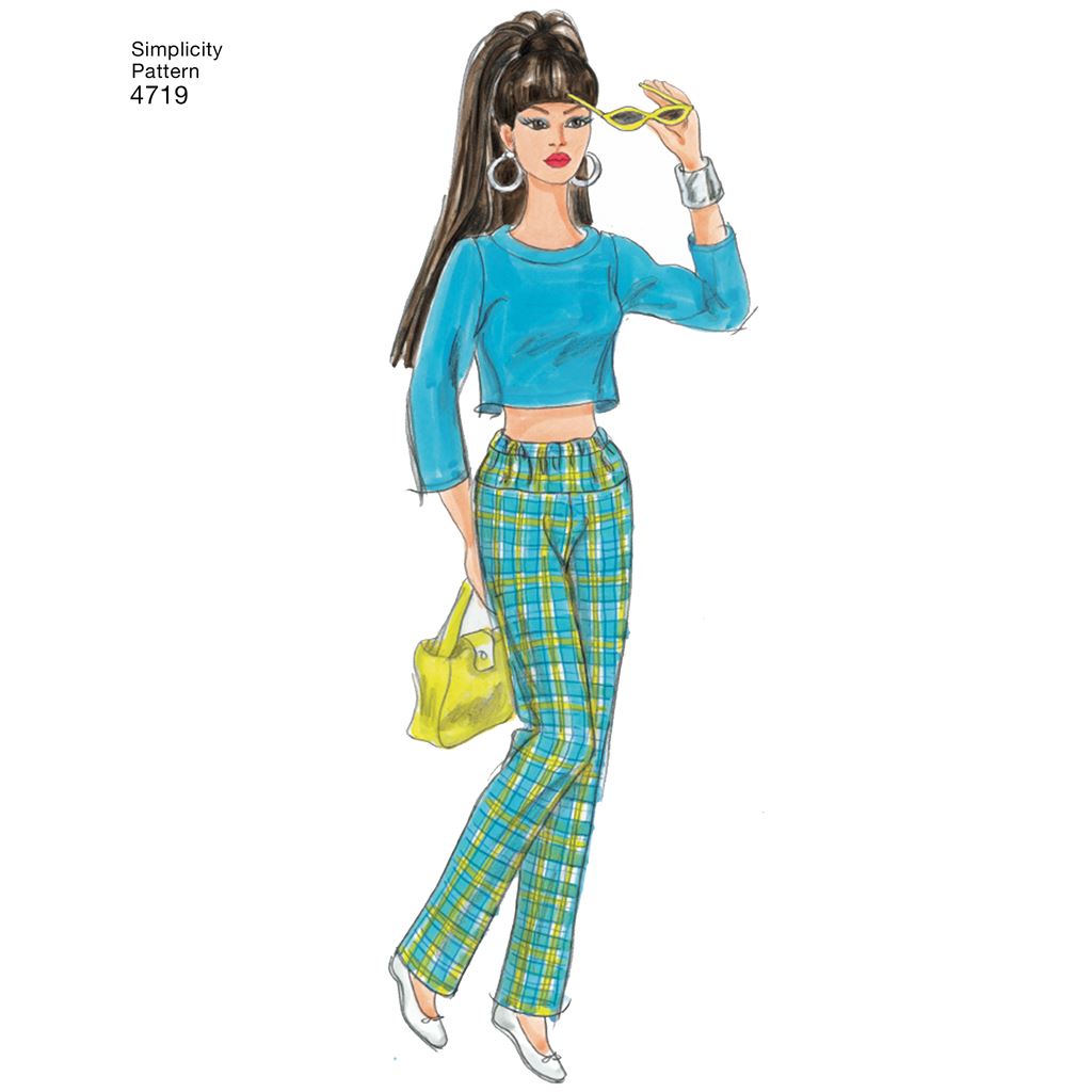 Simplicity Pattern 4719 Doll Clothes Image 1 From Patternsandplains.com