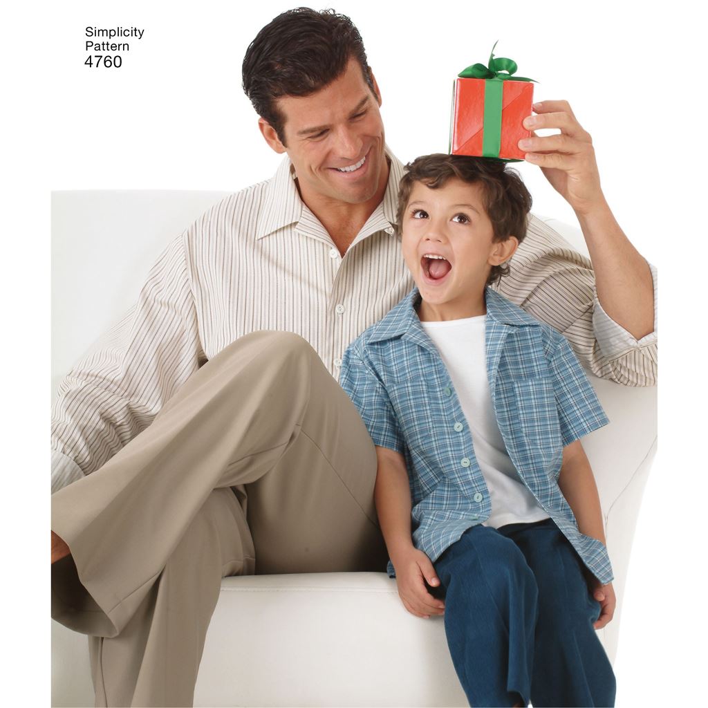 Simplicity Pattern 4760 Boys and Men Shirts and Trousers Image 1 From Patternsandplains.com