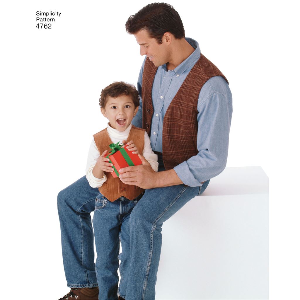 Simplicity Pattern 4762 Boys and Men Vests and Ties Image 1 From Patternsandplains.com