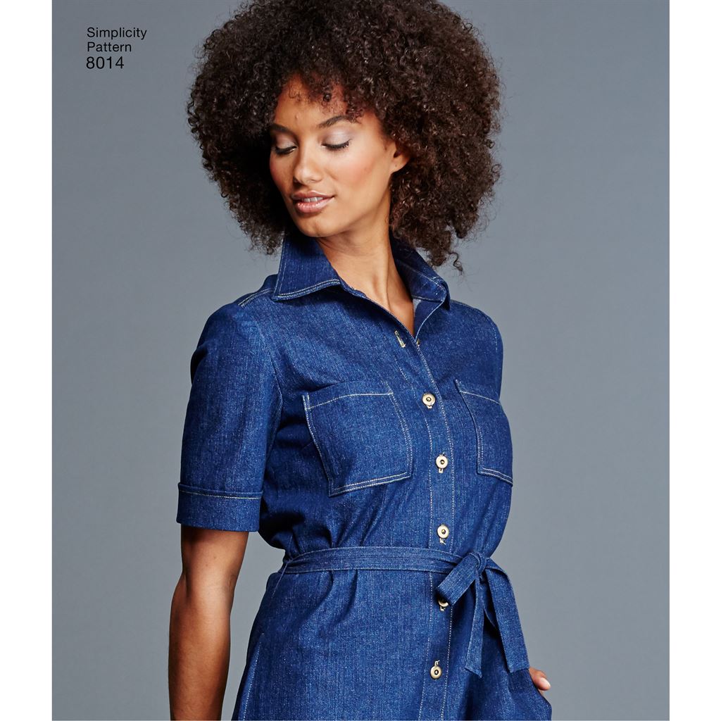 Simplicity Pattern 8014 Women's Shirt Dress Simplicity Pattern 8014 Women's Shirt Dress