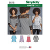 Simplicity Pattern 8016 Womens Knit Tops with Lace Variations Image 1 From Patternsandplains.com
