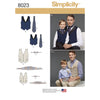 Simplicity Pattern 8023 Boys and Mens Vest Bow tie Cummerbund and Ascot Image 1 From Patternsandplains.com