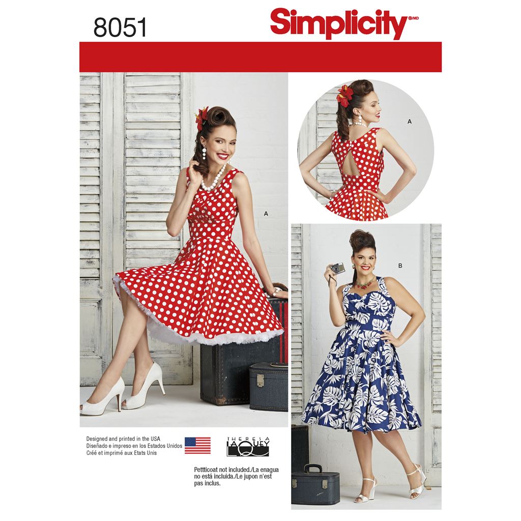 Simplicity Pattern 8051 Womens and Plus Size Dresses Image 1 From Patternsandplains.com